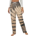 thumbnail image 1 of Vintage Fern Print Winter Female Pants Flannel High Waist Women Pants Lady Warm Straight Leg Plush Trousers, 1 of 7