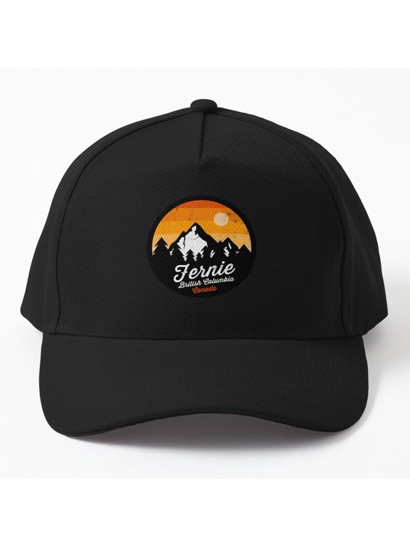 Vintage Fernie Elk Valley Baseball Cap, British Columbia Travel Graphic Hat Style