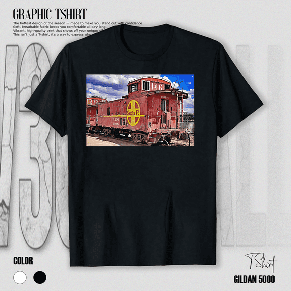 Vintage Festive Father Railway Caboose Train Enthusiast Classic Unisex T-Shirt V15507, up to Size 5XL