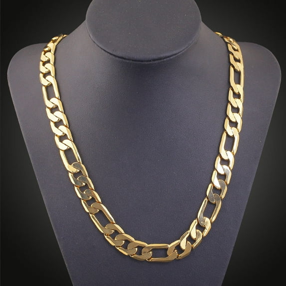 Vintage Figaro 3 To 1 Necklace 18K Gold Plated Geometric Chain Simple Necklace