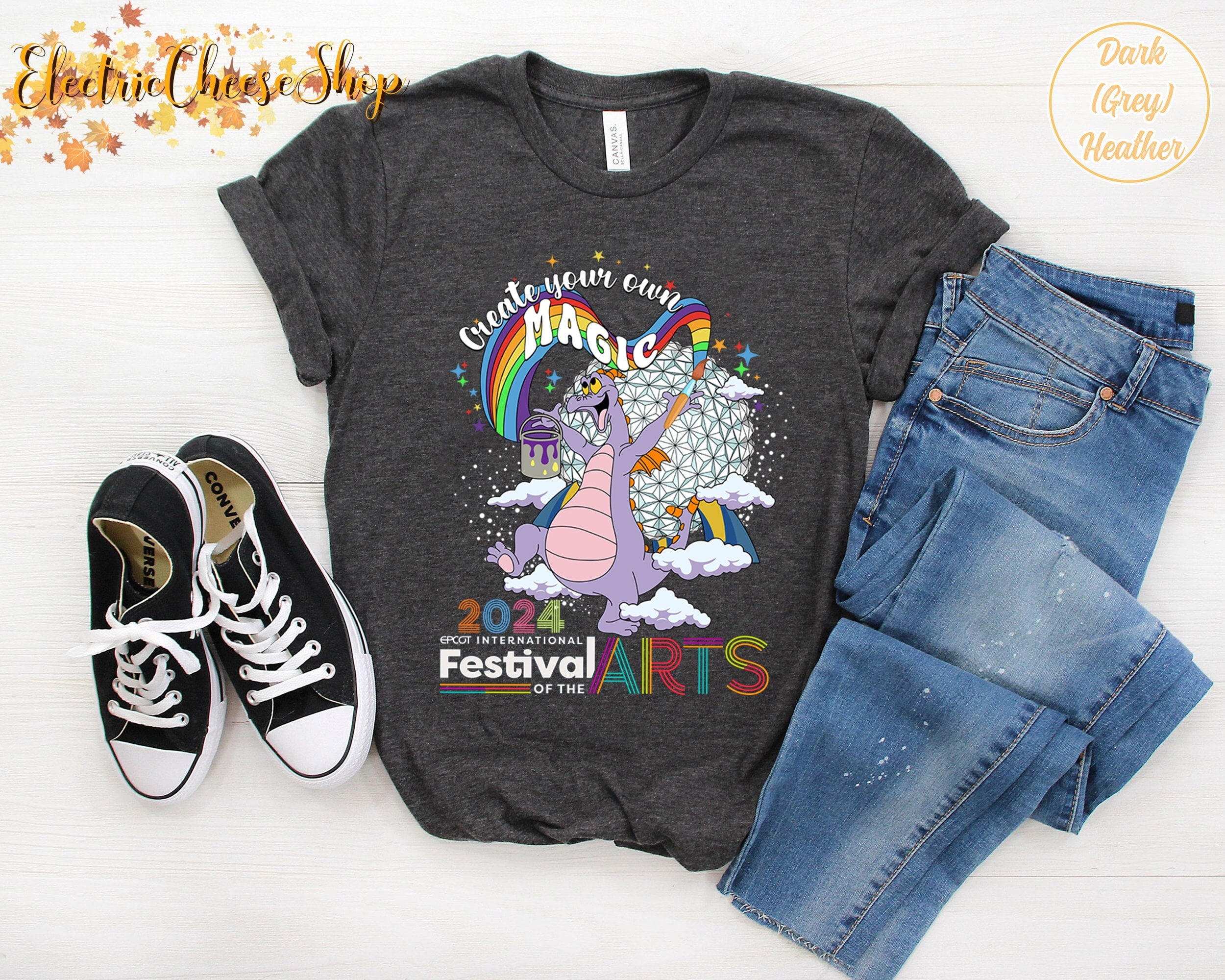 Vintage Figment Dragon Shirt, Create your own magic, Epcot