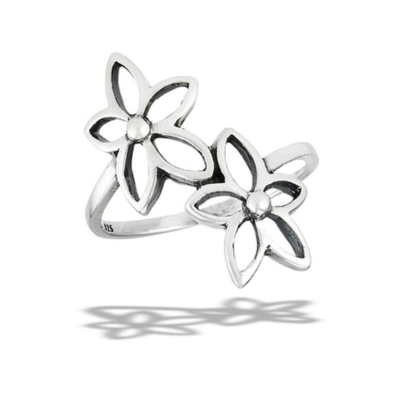 Vintage Filigree Flowers Promise Ring .925 Sterling Silver Band Jewelry Female Male Unisex Size 10