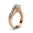 thumbnail image 1 of Vintage Filigree Moissanite Engagement Ring In Rose Gold, 1 of 4