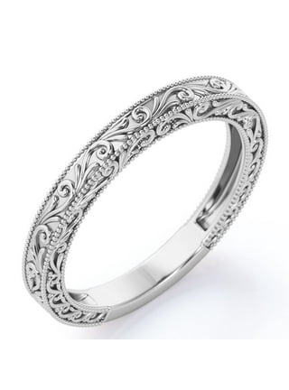 0.44 Ct. Vintage Fan Ring Guard with Millgrained Edges and Filigree Design