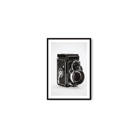 Vintage Film Camera Wall Art Print With Black White Retro Decor Unframed Paper Print