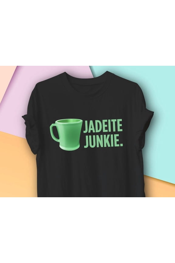 Vintage Fire King Jadeite Graphic T-Shirt, Jadeite Junkie, Vintage Kitchen Collection