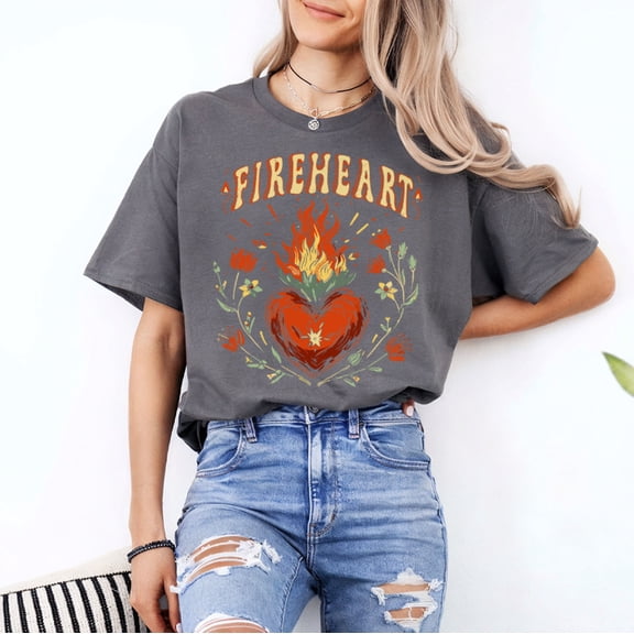 Vintage Fireheart T-Shirt, SJM Quotes T-Shirt, Throne of Glass T-Shirt, Bookish Shirt, Multicolors, Size S-5XL