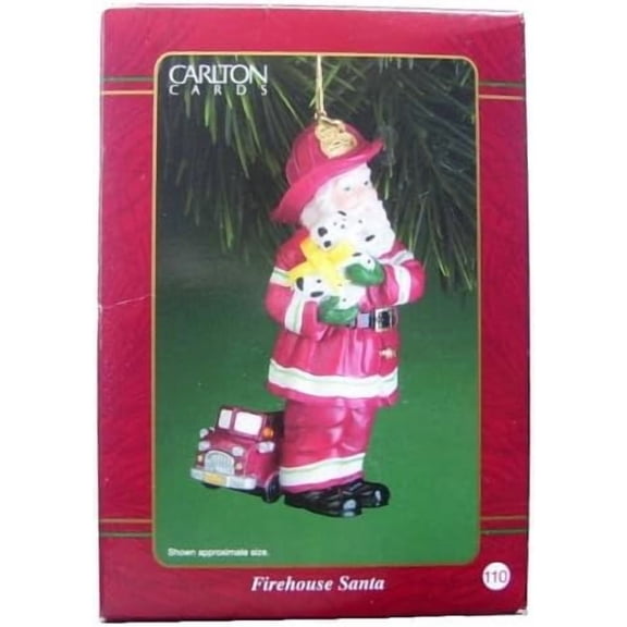Vintage Firehouse Santa (Fire Fighter) by Carlton Cards