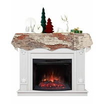 Vintage Fireplace Mantel Scarf Table Runner, Retro Red Beige Wall Abstract Art Winter Garland Mantel Top Tablerunners Dresser Scarves Cover Decorations for Windows Party Living Room 70''x17''