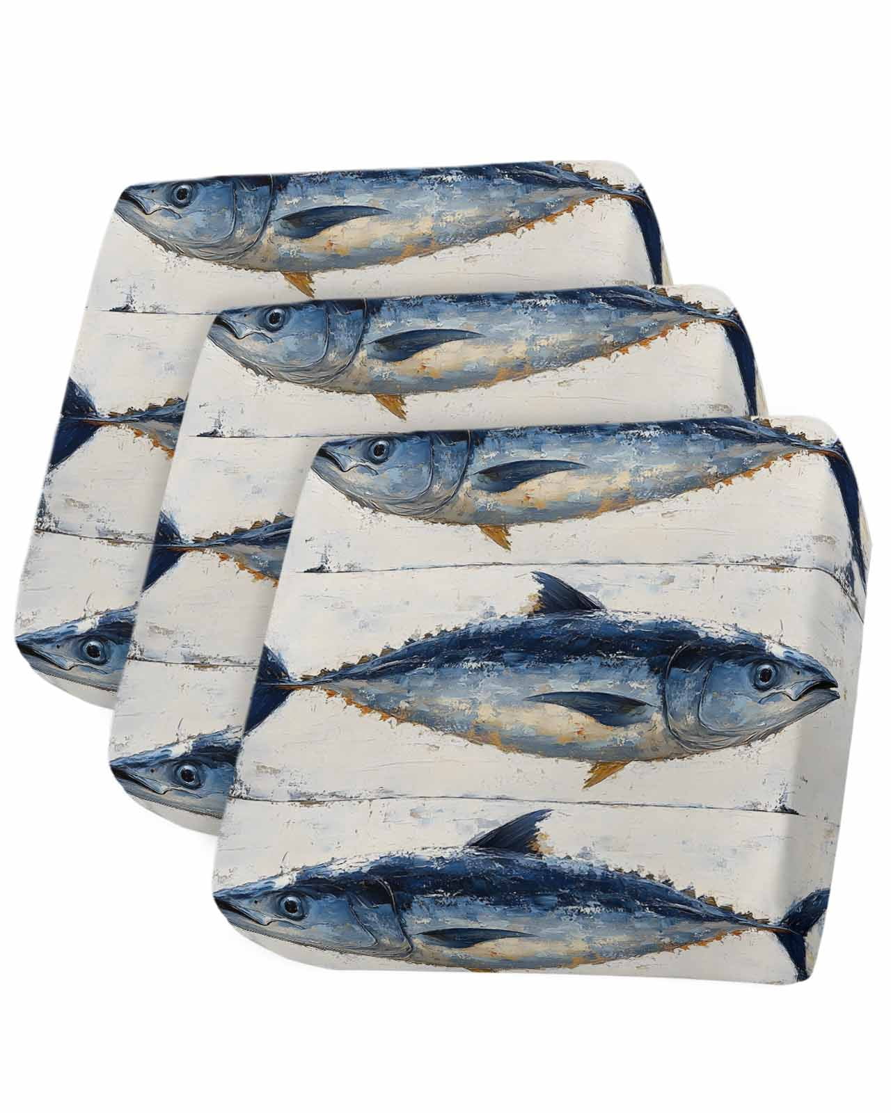 Vintage Fish Coastal Sofa Couch Cushion Covers Washable, Removable ...