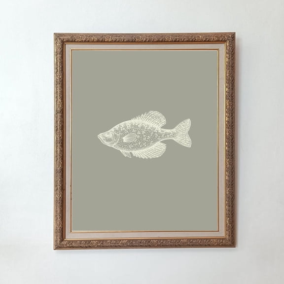 Vintage Fish Cottagecore Nursery Unframed Paper Print