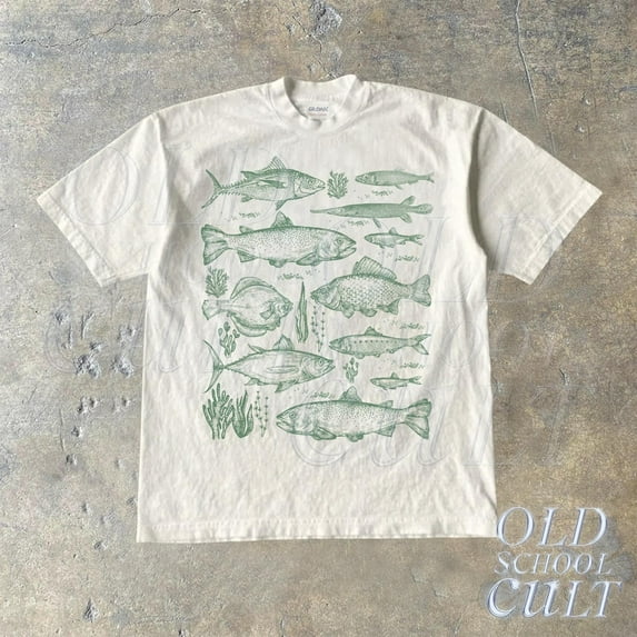 Vintage Fish Tattoo Style T-Shirt, Retro Fisher Shirt, Fish Shirt For Men, Bass T Shirt