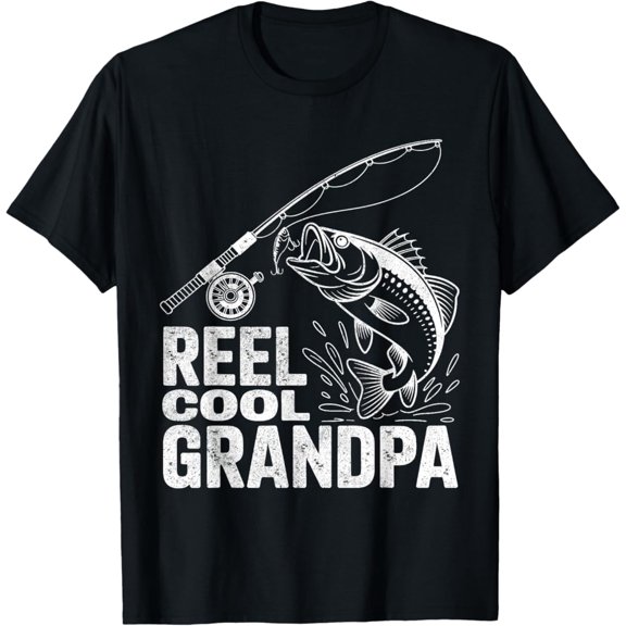 Vintage Fishing Reel Cool Grandpa Dad Joke Funny Fathers Day T-Shirt S-5XL - Trending Birrthday Tee Gifts Vintage Tee -Birthday Gifts