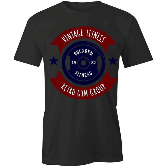 Vintage Fitness T-Shirt | Motivational Workout Black Tee Gift