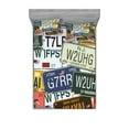 thumbnail image 1 of Vintage Fitted Sheet & Pillow Sham Set, Original Retro Style License Plates Personalized Creative Travel Vacation, Decorative Printed 6 Piece Bedding Decor Set, Queen, Green Blue Yellow, by Ambesonne, 1 of 3