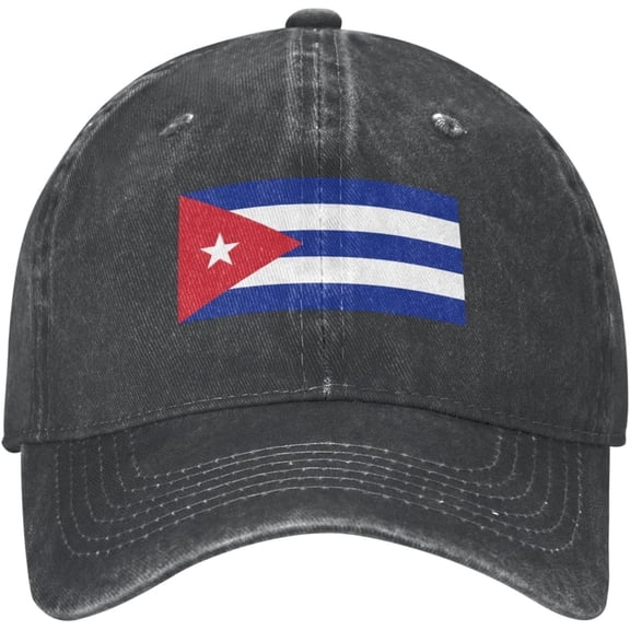Vintage Flag of Cuba Baseball Cap Men and Women Cowboy Hat Outdoor Adjustable Casquette Black