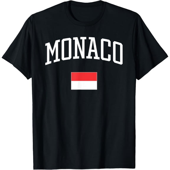Vintage Flag of Monaco Love Your Country T-Shirt