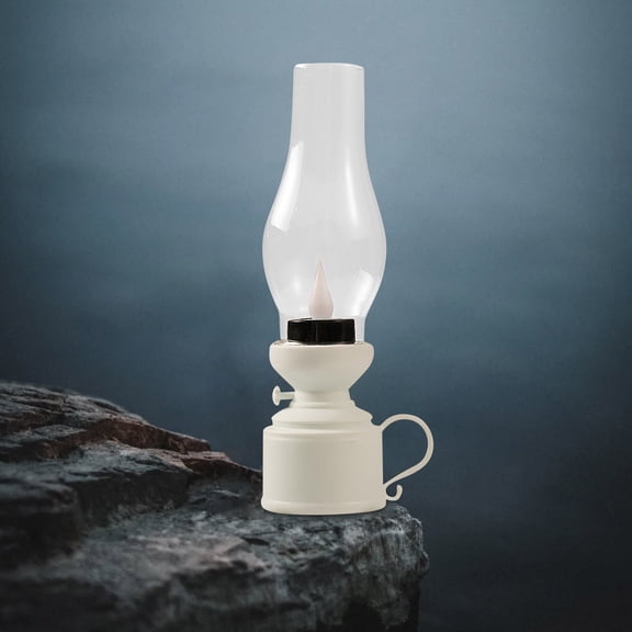 Vintage Flameless Kerosene Lamp LED Battery Operated Table Lamp, Retro Oil Lantern for Bedroom, Living Room & Emergency Lighting | Indoor Decorative Ambient Light,Halloween Christmas Gift