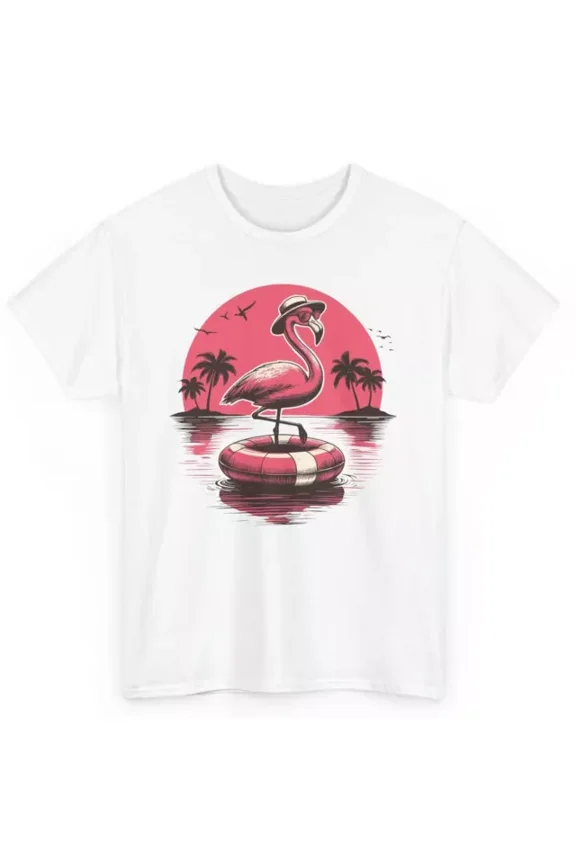 Vintage Flamingo Funny T-Shirt - Artistic Retro Summer Beach Unisex Graphic Tee Unisex S-5XL Hot Trending Shirt, Vintage Birthday Gift