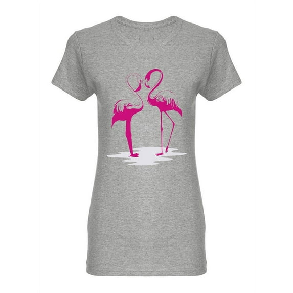 Vintage Flamingos Shaped T-Shirt Women -Image by Shutterstock, Female Large