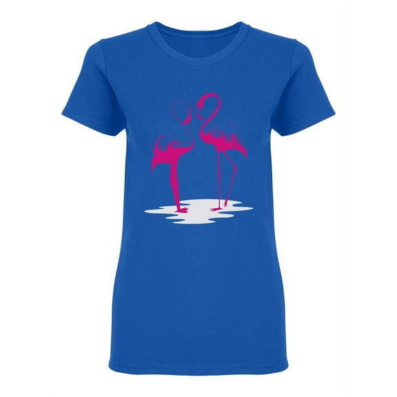 Vintage Flamingos Shaped T-Shirt Women -Image by Shutterstock, Female Medium