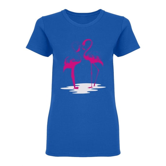 Vintage Flamingos Shaped T-Shirt Women -Image by Shutterstock, Female Medium