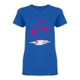 thumbnail image 1 of Vintage Flamingos Shaped T-Shirt Women -Image by Shutterstock, Female Small, 1 of 2