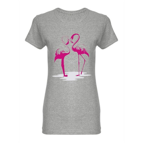 Vintage Flamingos Shaped T-Shirt Women -Image by Shutterstock, Female Small
