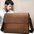 thumbnail image 1 of Vintage Flap Messenger Bag,13x2x9.4Inch Shoulder Bags for Men,PU Leather Crossbody Bags with Adjustable Strap,Practical and Stylish,Easys to Carry,for Work,Office,Business, 1 of 6