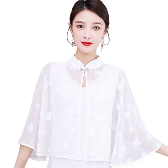 Vintage Flapper Capelet Wrap - Breathable Travel Shawl For Qipao Outfit Covering & Outdoor Essentials