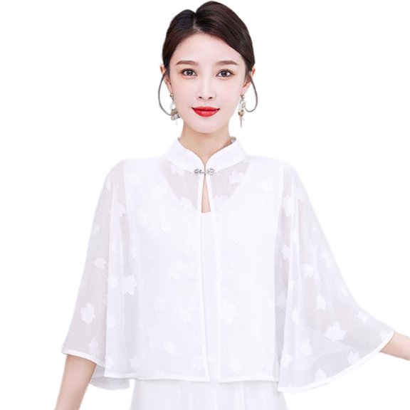 Stylish 1920s Capelet Wrap - Foldable Flapper Shawl Overlay For Outdoor Travel Covering & Qipao Season Essential
