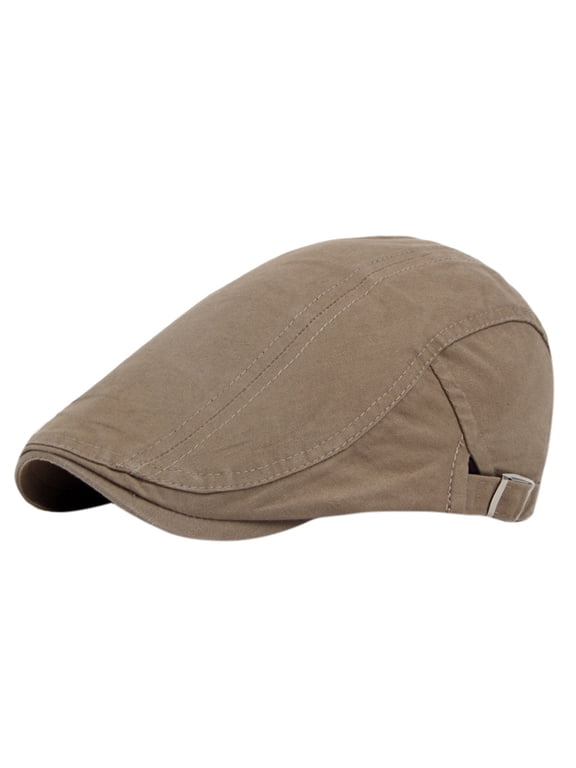 Vintage Flat Newsboy Cap for Men, Short Brim Ivy Gatsby Cap with Back Buckle Adjustment, Boston Scally Caps Paperboy Scully Caps,Taxi Newsies Driving Cap for Travel Walking Outing Daily Street Wear