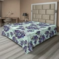 thumbnail image 1 of Ambesonne Vintage Flat Bedding Sheet Soft Top Sheet, Detailed Colorful Flowers, Queen, Pale Purple and Sage Green, 1 of 1