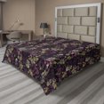 thumbnail image 1 of Ambesonne Vintage Flat Bedding Sheet Soft Top Sheet, Pansy Flowers Hand-Drawn, Full, Dark Maroon Fawn and Taupe, 1 of 1