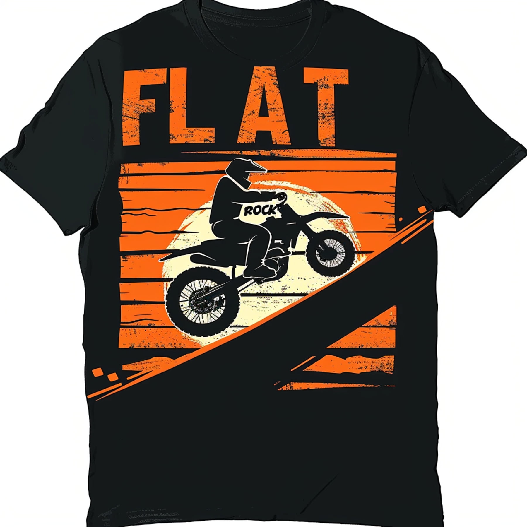 Vintage Flat Track Motorcycle T Shirt: Retro Sunset Design Dirt Bike ...