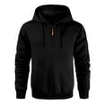 thumbnail image 1 of Vintage Fleece Hoodie Casual Long Sleeve 1/4 Zipper Pullover Hooded Sweatshirts Hoodies For Men,Size S-3XL, 1 of 7