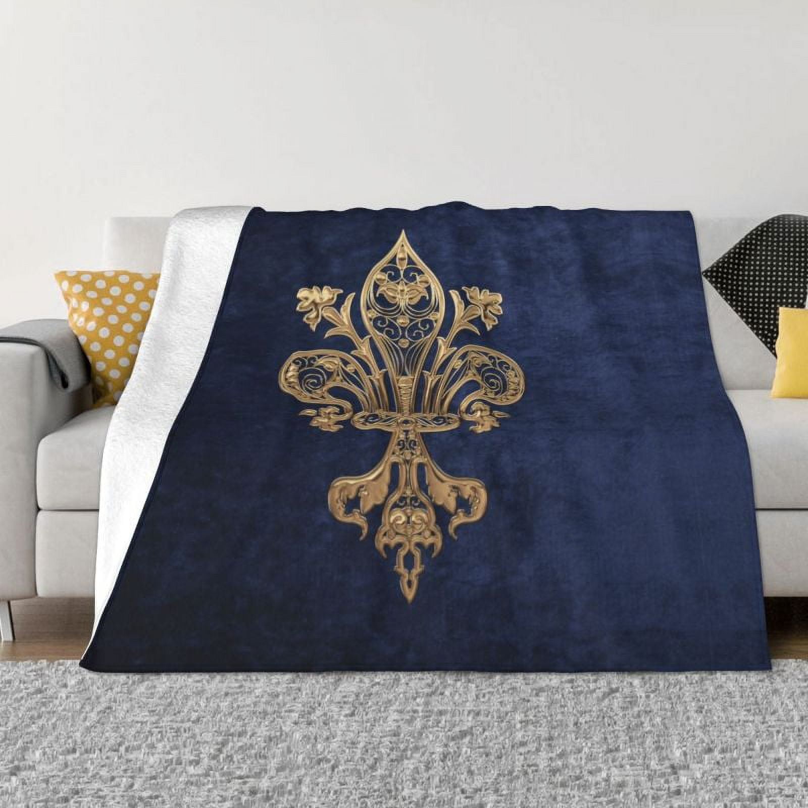 Fleur de lis throw blanket hotsell
