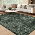 thumbnail image 1 of Vintage Floral 10x13 Rugs Reddish Brown Washable Area Rug for Bedroom Living Room Non Slip Boho Rug Thin Printed Faux Wool Soft Floor Carpet for Dining Room Nursery Playroom Indoor Office, 1 of 9