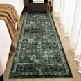 thumbnail image 1 of Vintage Floral 2x6 Runner Rug Reddish Brown Boho Washable Kitchen Runner Rug Non-Slip Hallway Runners Thin Printed Faux Wool Super Soft Carpet for Entryway Laundry Room Bedroom Indoor, 1 of 9