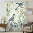 thumbnail image 1 of Vintage Floral Bird Sheer Curtains 45 Inches Long, Retro Summer Botanical Light Filering Curtains, Breathable Simi Curtain Privacy Drapes for Kitchen Bathroom Lightweight Small Window Treatment, 1 of 9
