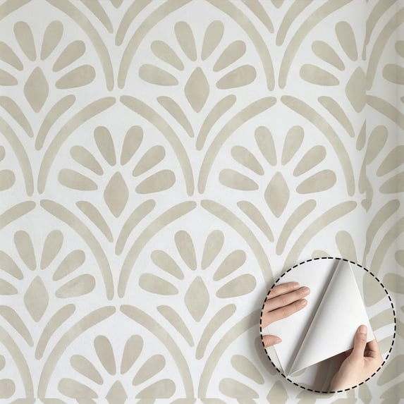 Vintage Floral Bird Wallpaper, Boho Farmhouse Peel and Stick Wallpaper, Waterproof Self Adhesive Wall Decoration for Bedroom Living Room Bathroom Rental Property, 17.7 * 118 in