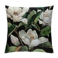thumbnail image 1 of Vintage Floral Black White Green Cotton Linen Square Throw Waist Pillow Case Decorative Cushion Cover Pillowcase Sofa, 1 of 5