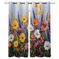 thumbnail image 1 of Vintage Floral Blackout Curtains for Bedroom Living Room Darkening Curtains 90 Inch Spring Oil Painting Abstract Botanical Black Out Window Curtain Privacy Window Treatment Grommet Drapes 52"x90"x2, 1 of 9