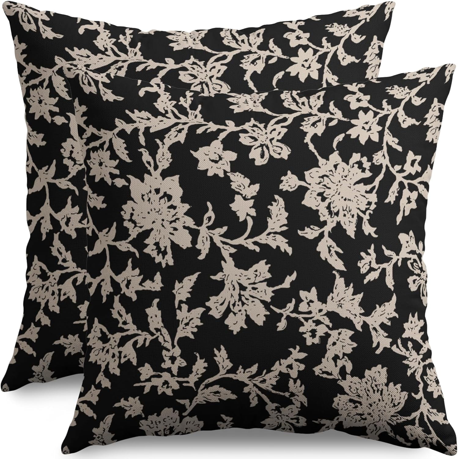 Brown - Ajrakh Hand Block Print Pillow Cover (Set of 2) 35