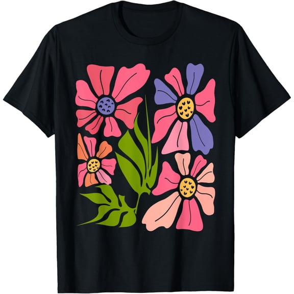 Vintage Floral Boho Colorful Wildflower T-Shirt