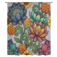 thumbnail image 1 of Vintage Floral Boho Sheer Curtains 108" Extra Long, Abstract Art Modern Flowers Light Filering Curtains, Privacy Drapes Simi Floor to Veiling Curtain for Living Room Bedroom Large Window Treatment, 1 of 9