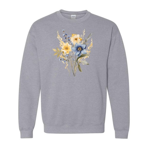 Vintage Floral Bouquet Elegant Nature Artistic Graphic Sweatshirt