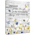 thumbnail image 1 of Vintage Floral Canvas Wall Art - Butterfly & Wildflower with Inspirational Quotes Abstract Wall Decor, Ready to Hang for Living Room Bedroom Bathroom Office, 1 of 7