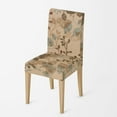 thumbnail image 1 of Vintage Floral Chair Covers Slipcovers Set of 4,Spandex Super Fit Stretch Removable Washable Kitchen Parsons Protector for Dining Room,Hotel,Ceremony,Beige Blue Flowers Dining Chair Cover, 1 of 5