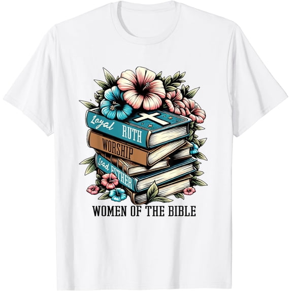 Vintage Floral Christian Book Flower Loyal Worship Esther T-Shirt